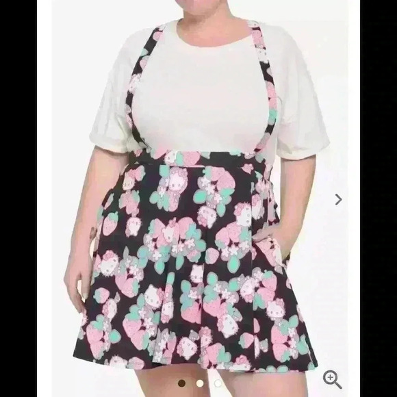 Hot Topic Sanrio Hello Kitty  Suspender Skirt Small - Picture 1 of 4